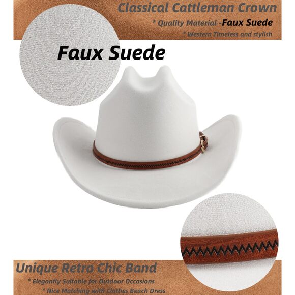 4519 Cowboy Hat For Women And Men Wide Brim Western Cowgirl (us, Alpha main image 2